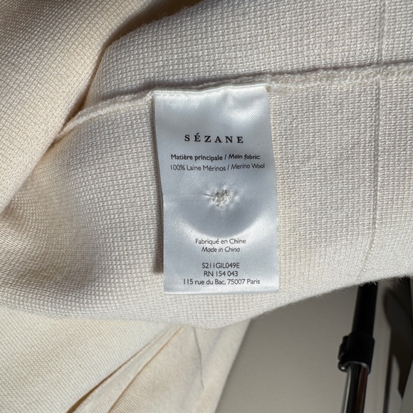 Sezane Betty Cardigan Ecru - Picture 5 of 6